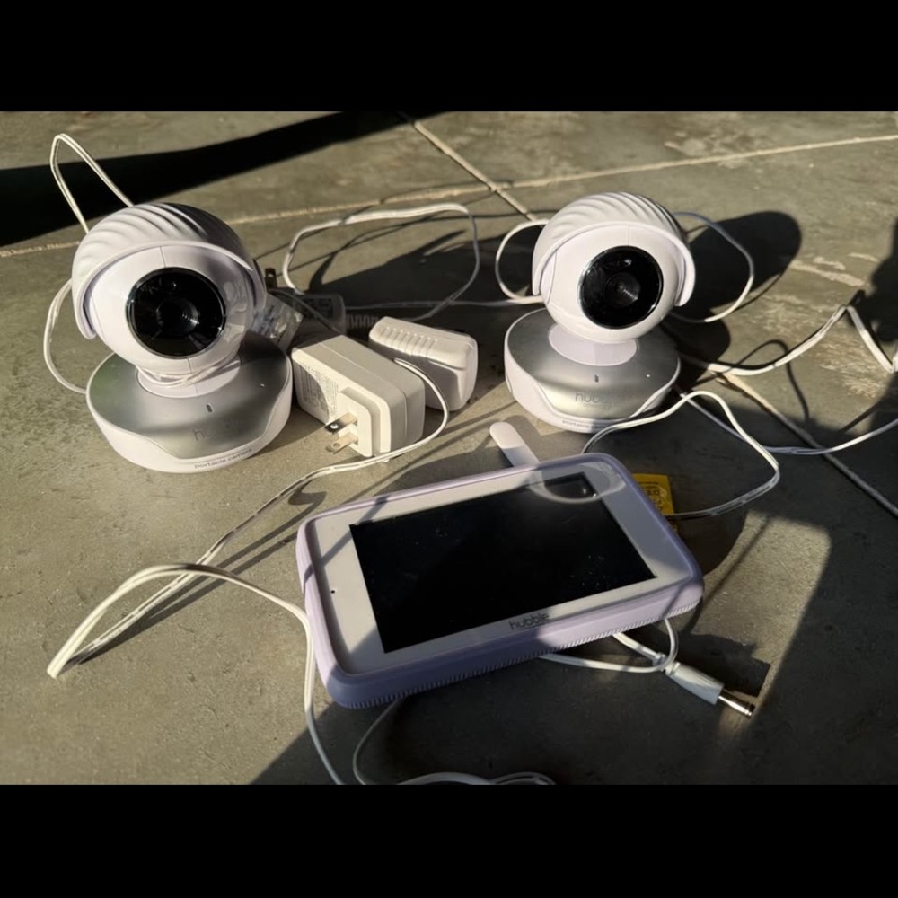 Advanced White Security Camera Duo